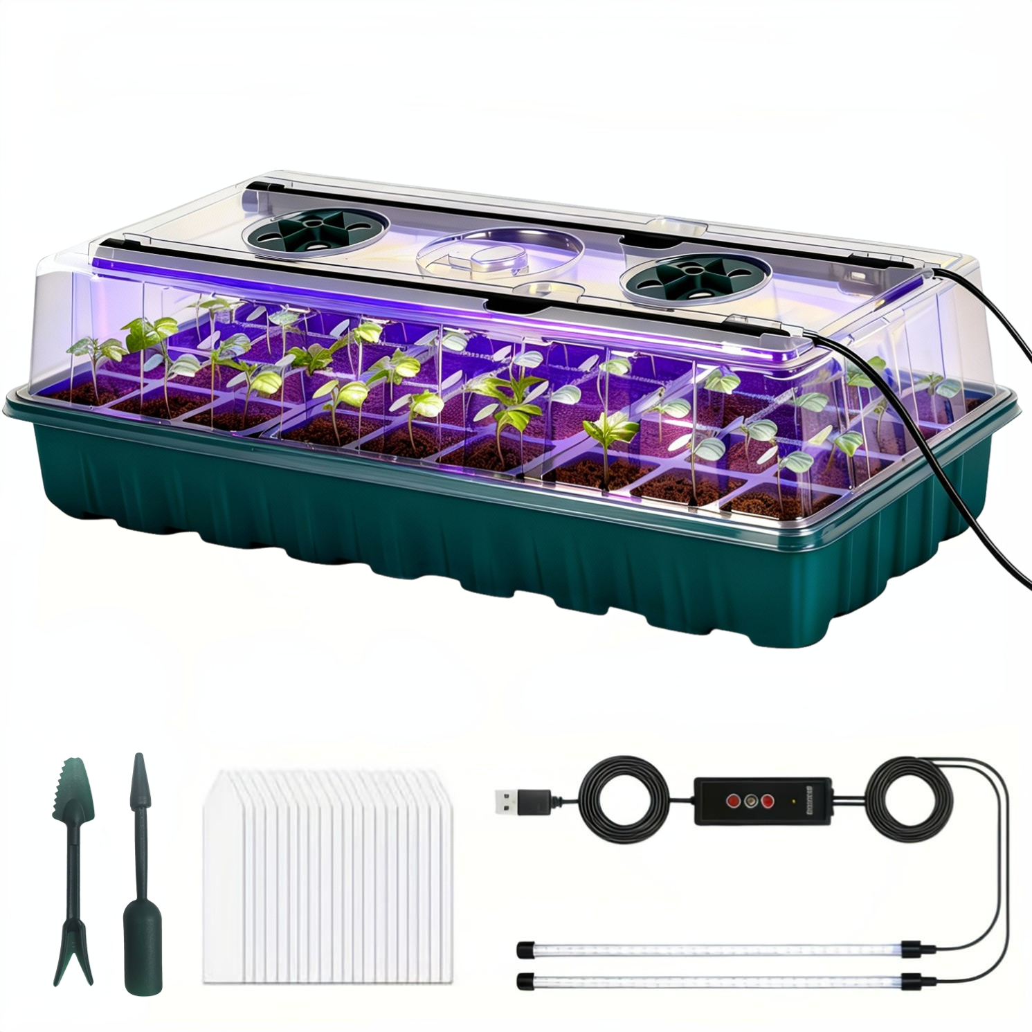 36-Cell Seed Starter Tray w/ G - Humidity Dome Kit 评论和价格