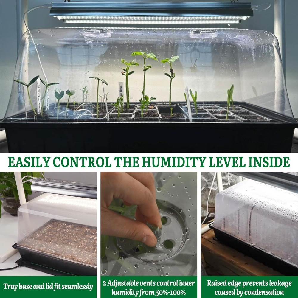 Seed Starter Kit with Grow Lig - Humidity Dome Kit 评论和价格