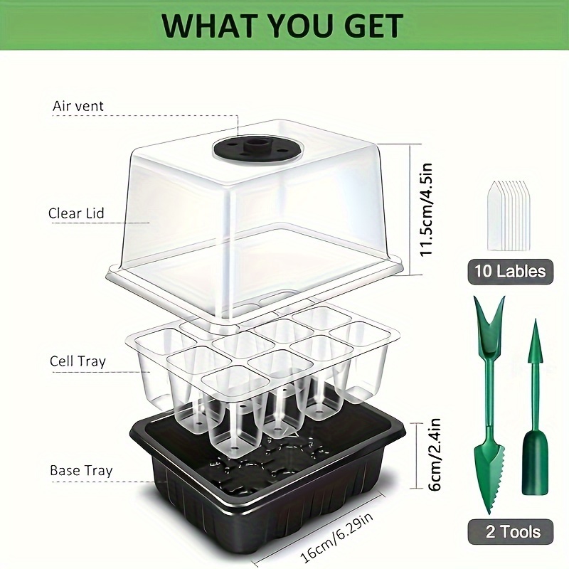 Seedling Starter Kit 1/2/3 Set - Humidity Dome Kit 评论和价格