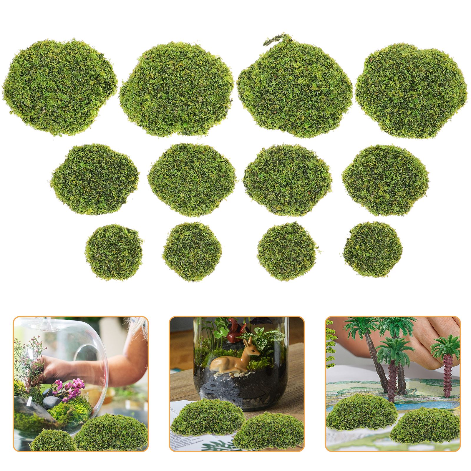 12pcs Artificial Moss RocksFak - Sphagnum Moss Dry 评论和价格
