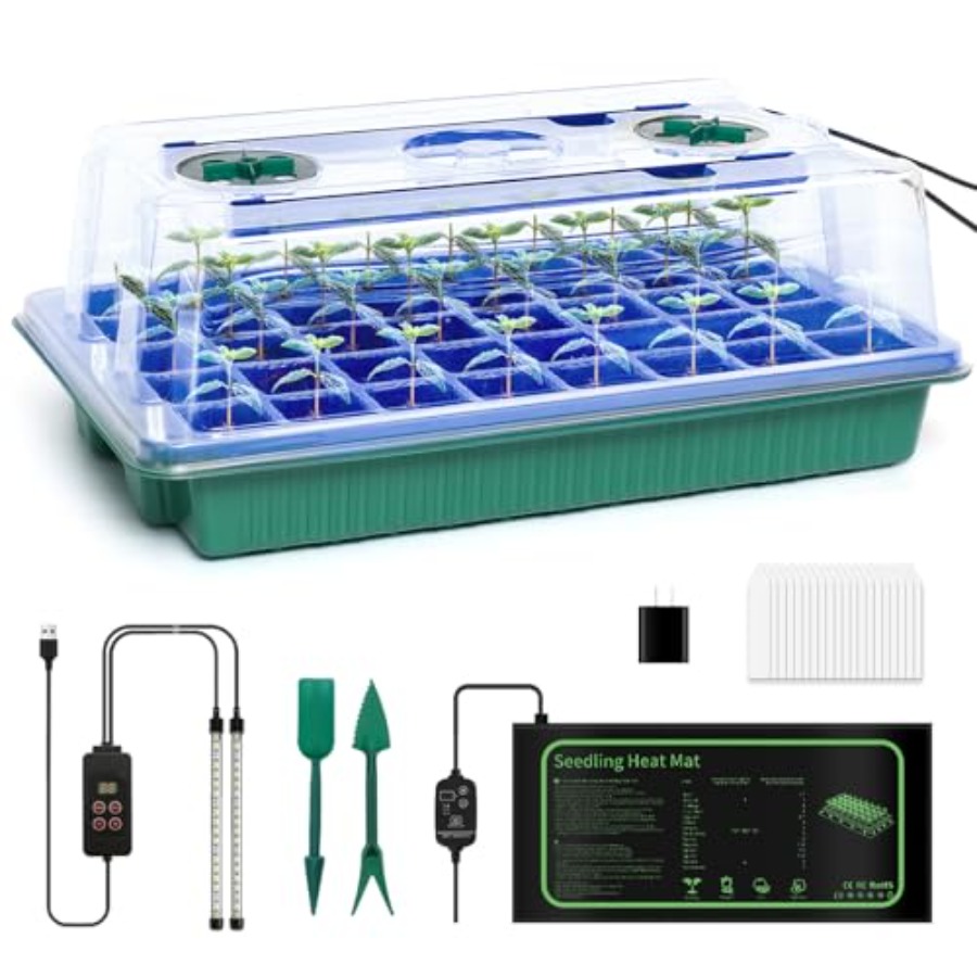 Seed Starter Kit with Grow Lig - Humidity Dome Kit 评论和价格