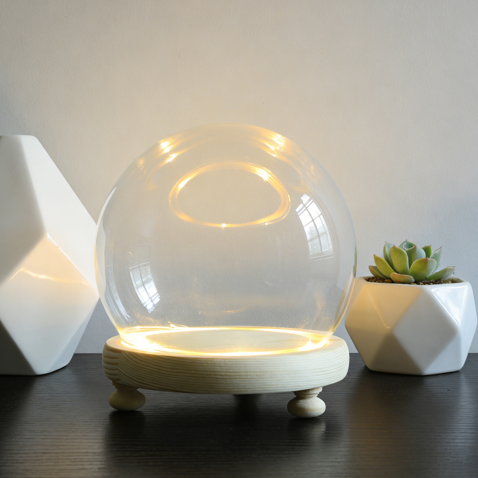 Preserved Flower Glass Dome El - Plastic Dome Clear 评论和价格