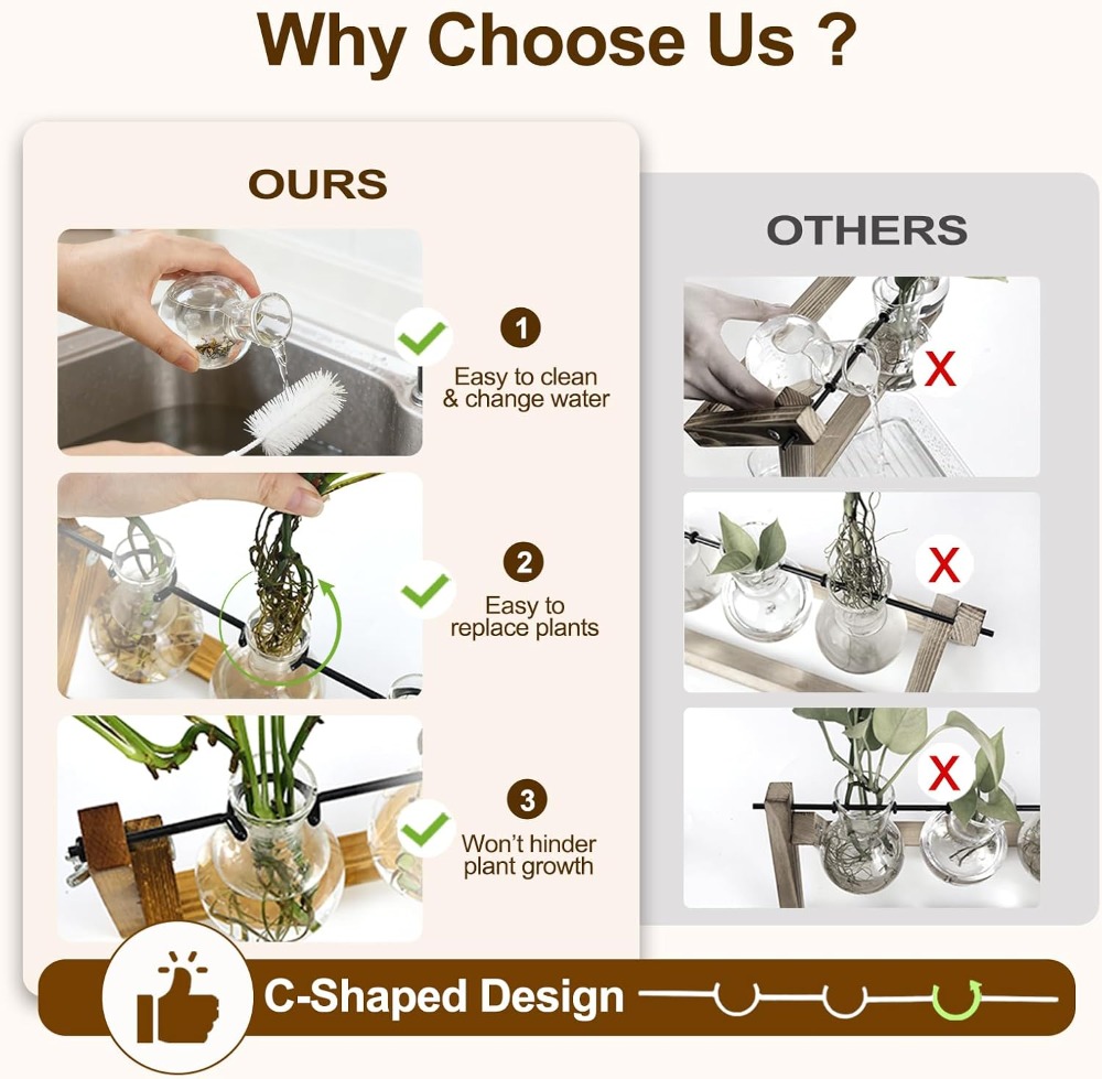 Plant Propagation Station with - Propagation Station Vase 评论和价格