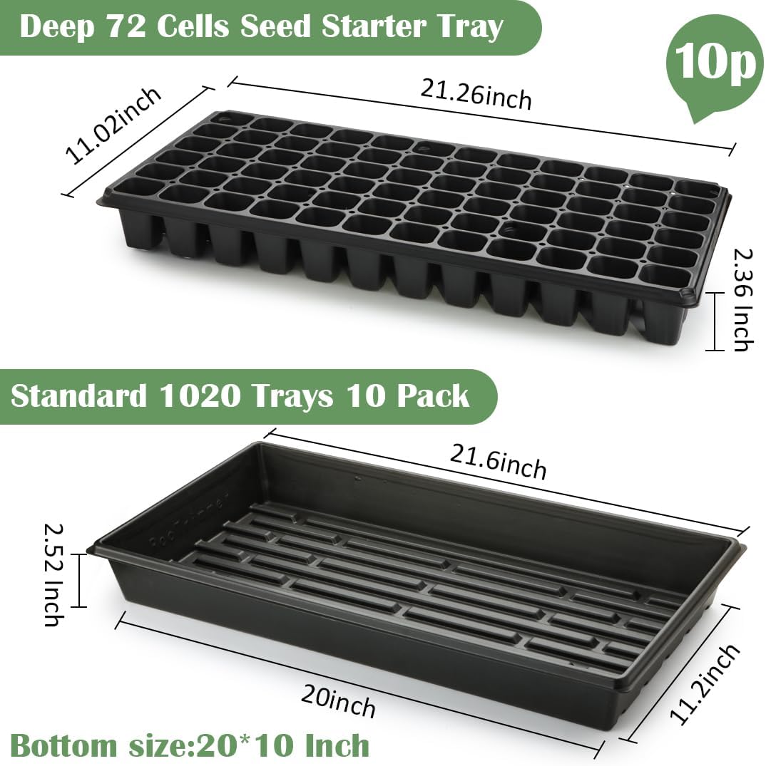 20-Piece Seed Starter Kit with - Propagation Tray 72 评论和价格