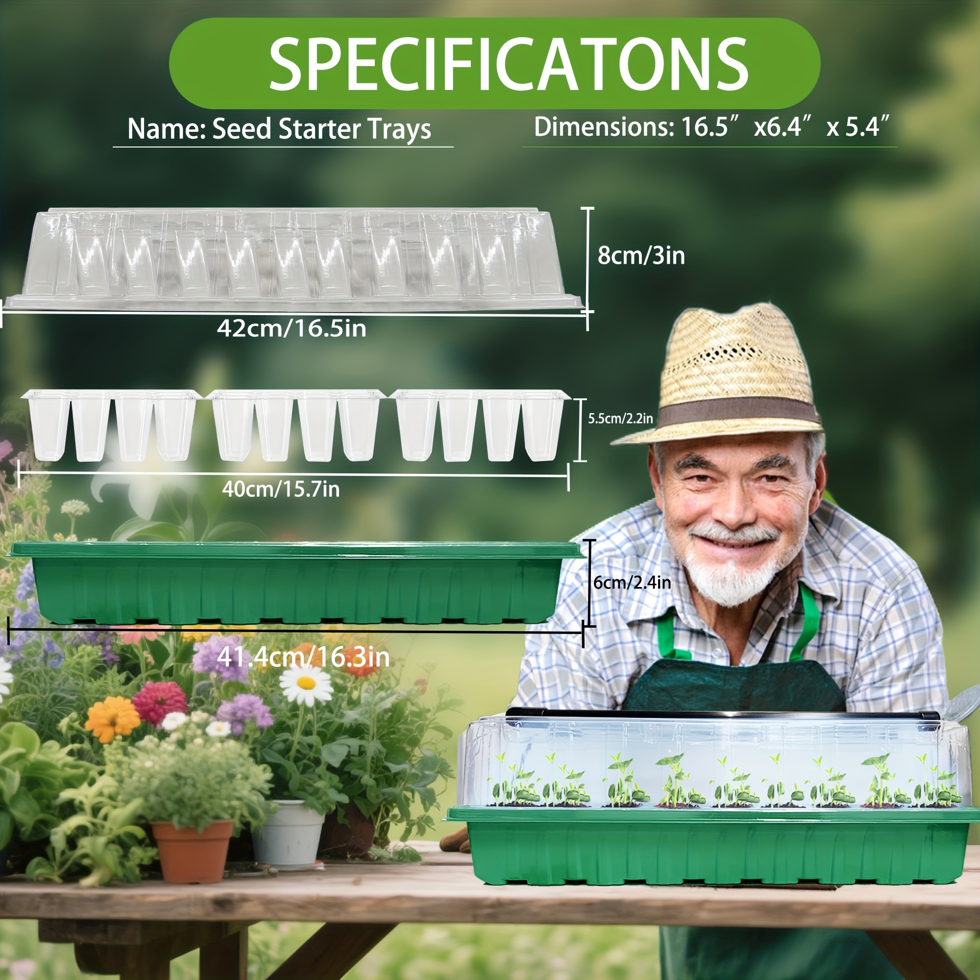 2PCS 72-Cell Seed Growing Kit  - Humidity Dome Kit 评论和价格