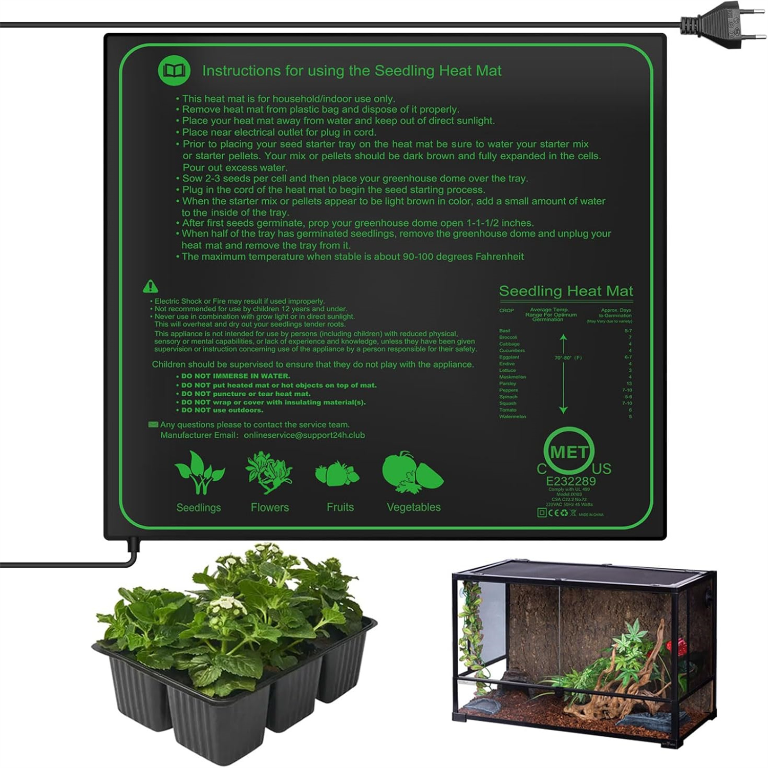 Seedling Heat Mat 10/25/50CM I - Rooting Gel Clone 评论和价格